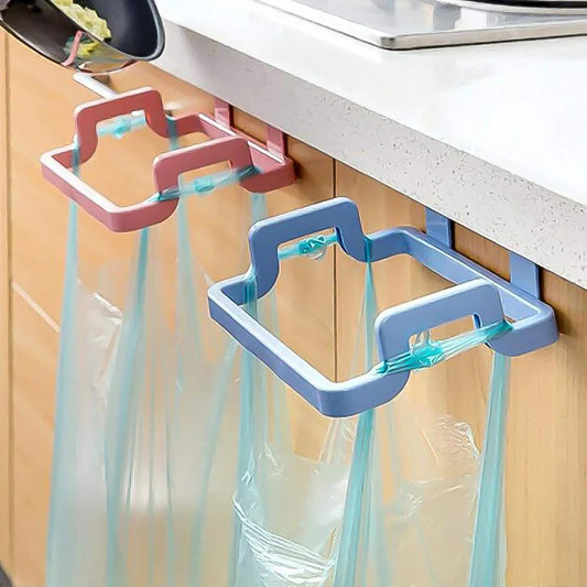 Smart Hanging Garbage Bag Rack Holder - Cabinet Door Trash Bag Organizer for Kitchen