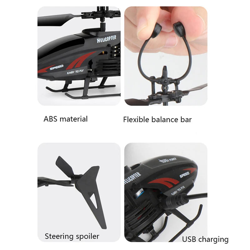 SkyFly Mini RC Helicopter - USB Rechargeable Remote Control Copter (1 Pc)