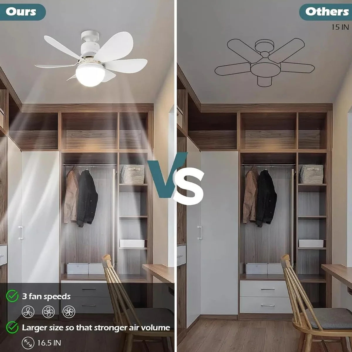 LumaFan 40W | Remote Control Ceiling Fan Light