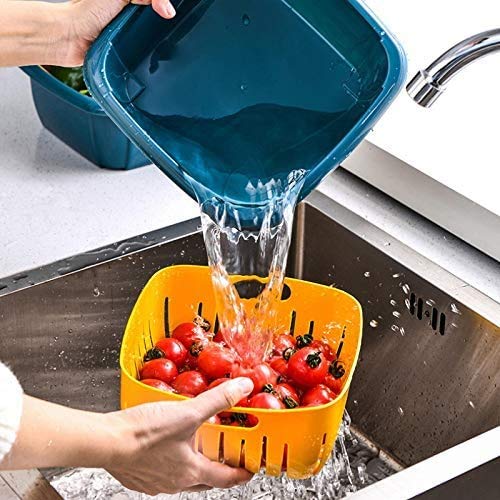 FreshDrain Pro - Double Layer Food Washing Basket